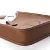 Brown Hermes Evelyne TPM Messenger bag in Taurillon Clemence Leather bottom