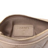 Chanel Beige Quilted Zipped Wallet Made in Italy