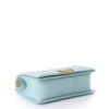 Chanel Medium Boy bag in Light Blue Caviar Leather bottom