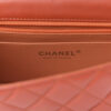 Chanel Mini Rectangular Flap Bag in Orange Leather Made in France
