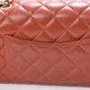 Chanel Mini Rectangular Flap Bag in Orange Leather back