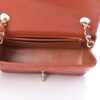 Chanel Mini Rectangular Flap Bag in Orange Leather interior