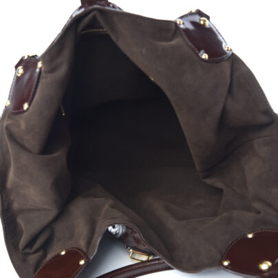 Louis Vuitton Burgundy Surya Mahina XL Handbag interior