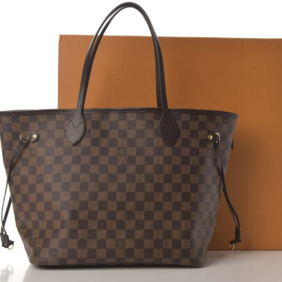 Louis Vuitton Neverfull MM Damier Ebene with pink interior