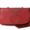 Red Gucci Medium Soho crossbody flap bag