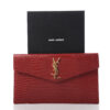 Saint Laurent YSL Red Clutch Crocodile Leather bag New with box