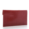 Saint Laurent YSL Red Clutch Crocodile Leather bag back