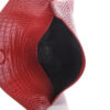 Saint Laurent YSL Red Clutch Crocodile Leather bag interior