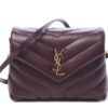 Saint Laurent YSL Toy Loulou Burgundy Shoulder Bag