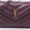 Saint Laurent YSL Toy Loulou Burgundy Shoulder Bag hardware