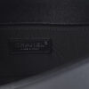 Small Chanel Boy Leather Flap Bag in Black Caviar Leather Made in Italy stamp