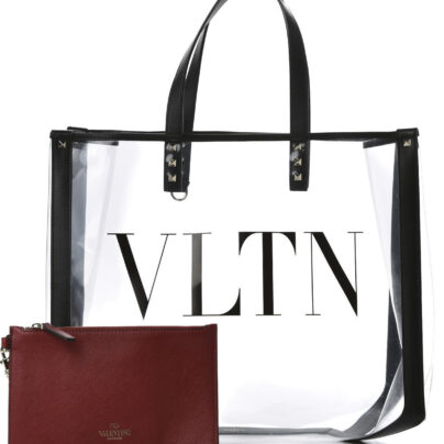 Valentino VLTN Clear transparent shopping tote bag
