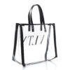 Valentino VLTN Clear transparent shopping tote bag back