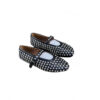 Alaia Black Crystal embellished ballet low flats buckled
