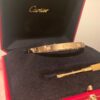 Cartier Love Bracelet Rose Gold Diamond Size 18 right side