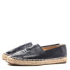Chanel CC Espadrilles Black lambskin leather