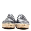Chanel CC Espadrilles Black lambskin leather front