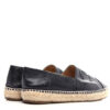 Chanel CC Espadrilles Black lambskin leather side