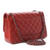 Chanel Classic Jumbo Double Flap Red Caviar Leather Bag Back