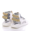 Chanel Gladiator Velcro Sandals White Grey back