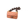 Chanel Mini Orange flap bag SS23 Chunky Chain Wenge Wood