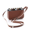 Fendi 3Baguette Vitello Dulce Studded Mini Shoulder Bag Brown Back