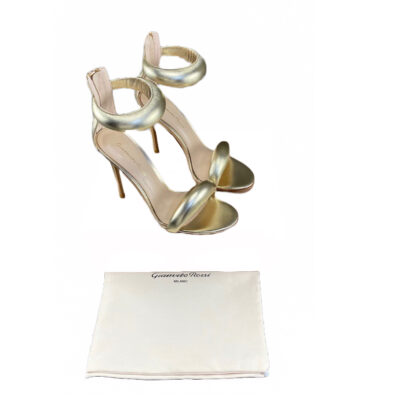 Gianvito Rossi Bijoux Gold Sandals Heels 105cm