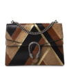 Gucci Dionysus Snakeskin Medium Bag Brown Black Chevron Leather