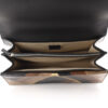 Gucci Dionysus Snakeskin Medium Bag Brown Black Chevron Leather interior