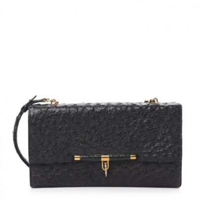 Hermes Palonnier bag in black ostrich leather