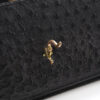 Hermes Palonnier bag in black ostrich leather closing mechanism