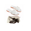 Hermes White Oran flat sandals with dust bag