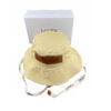 Loewe Beige Fisherman Bucket Hat with Neck Strap new