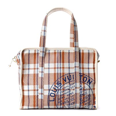 Louis Vuitton Limited Edition Laundry Plaid Bag White Red front