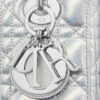 Small Dior Iridescent Lady Dior Metallic Silvertone Bag Cannage Lambskin ABCDior