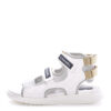 White Grey Chanel Gladiator Velcro Sandals