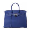 Hermes Birkin 35 Electric Blue Togo Leather Handbag PHW