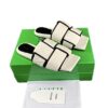 Bottega Veneta Flat Sandals Intrecciato Leather White Size 39