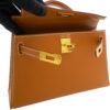 Brown Hermes Kelly Mini Epsom Gold Handbag Hardware