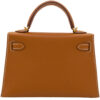 Brown Hermes Kelly Mini Epsom Gold Handbag back