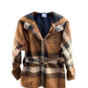 Burberry Belted Check Coat Brown Beige Size FR 40