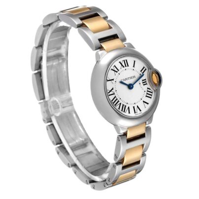 Cartier Ballon Bleu 28mm Womens Watch Silver and Gold
