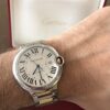 Cartier Ballon Bleu Watch 42mm Gold Silver on wrist