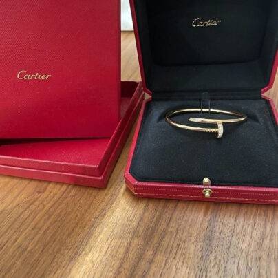 Cartier Juste Un Clou Pink Gold Diamond Bracelet New with cartier box