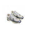 Chanel CC Logo Fabric Laminated Metallic Sneakers Grey Silver NEW