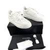 Chanel CC White Clfskin Leather Trainers SS23