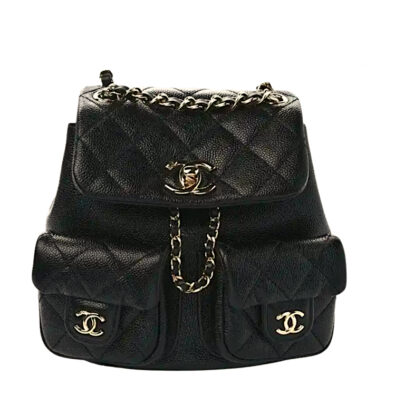 Chanel Mini Duma Backpack 2023 Limited Edition Black Caviar Leather
