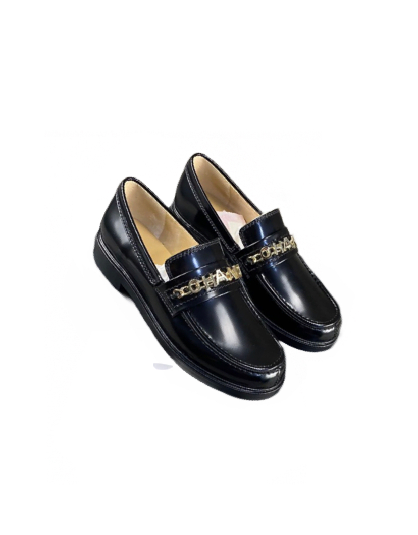 Black Chanel Moccasins Loafers In Patent Calfskin Leather Size 39 -  Wornright Authenticated Shopping