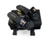 Chanel Patent Leather Goatskin Black CC Sandals Mules New