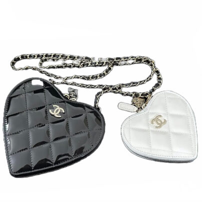 Chanel SS23 Heart Black White Pair Crossbody bag